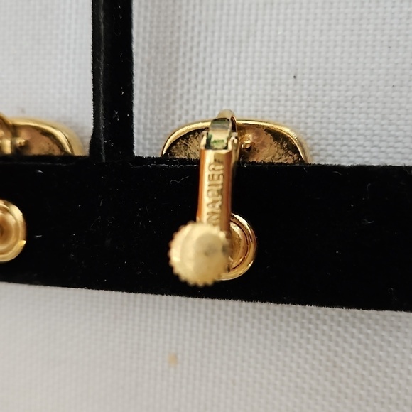 NAPIER Vintage Gold Tone & Burnt Orange Clip-on Earrings - Picture 5 of 5